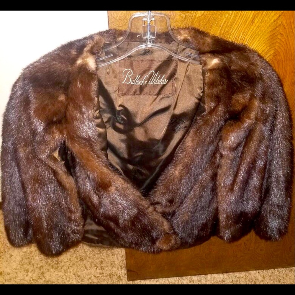 Vintage 1950 Bullocks Wilshire Sable Bolero